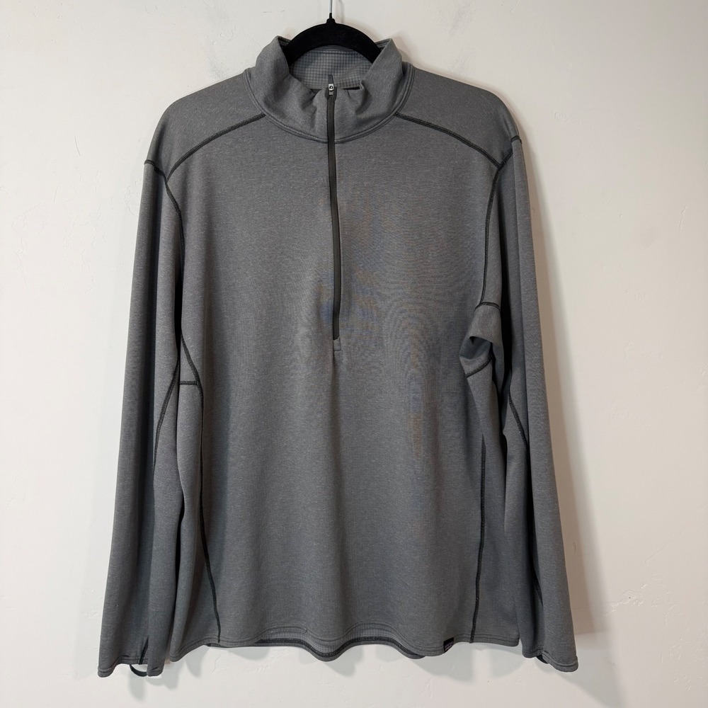 Patagonia Mens Capilene Midweight 1/4 Zip-neck XL Grey 44445 Baselayer Top